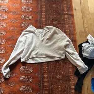 Urban outfitters Cream Cropped Sweater